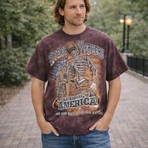 The Mountain SZ XL John Lean 2016 Steelworkers Backbone Of America Graphic Tee